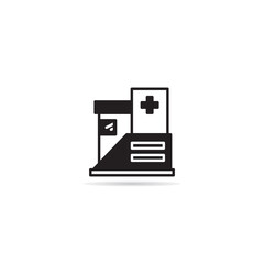 hospital building icon vector illustration