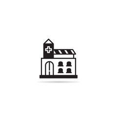 chruch building icon vector illustration