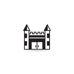 castle, fort and palace icon vector illustration