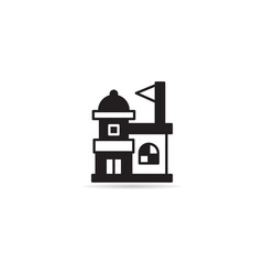 castle, palace and tower icon vector illustration