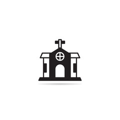 church building icon vector illustration