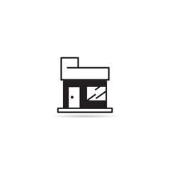 shop building icon vector illustration