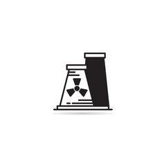 nuclear power plant building icon vector illustration
