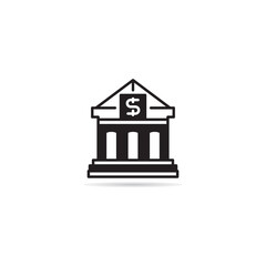 bank building icon vector illustration