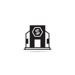 bank building icon vector illustration