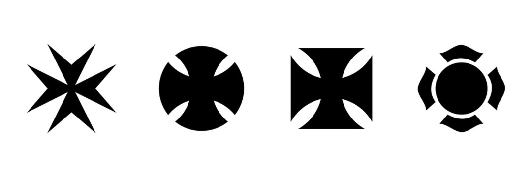 Maltese Cross Vector on white background