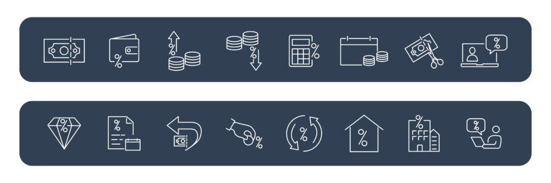 tax icons set . tax pack symbol vector elements for infographic web