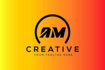 
Letter AM MA Logo Alphabet Design Icon Vector Symbol