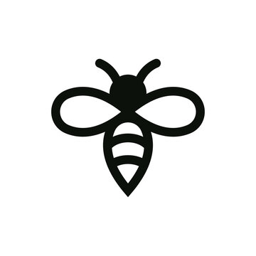 bee logo icon design template vector
