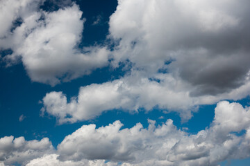 Beautiful blue sky with white clouds landscape