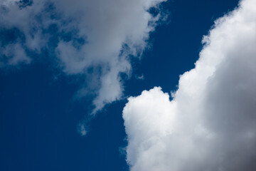 Beautiful blue sky with white clouds landscape