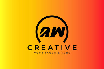
Letter AW WA Logo Alphabet Design Icon Vector Symbol