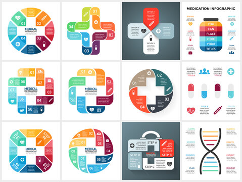 Plus sign infographic template. Medical healthcare symbol. Creative vector illustration. Hospital doctor logo. 