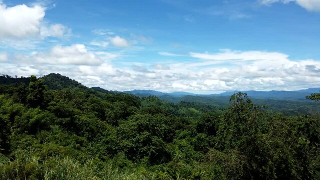 Wide Mountain Landscape with Blue Sky and Rolling Green Hills, in Sajek Chittagong