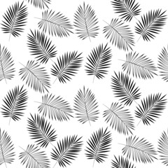 Vector seamless half-drop pattern, with leaves 