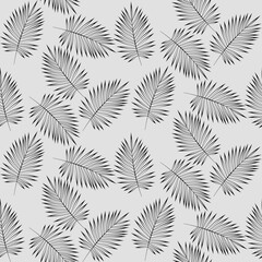 Fototapeta na wymiar Vector seamless half-drop pattern, with leaves 