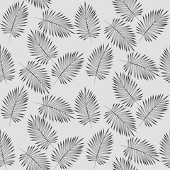 Vector seamless half-drop pattern, with leaves 