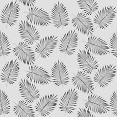 Vector seamless half-drop pattern, with leaves 