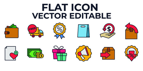 Shopping Sale set icon symbol template for graphic and web design collection logo vector illustration