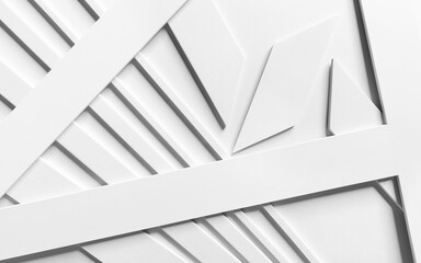 White background, abstract shapes design