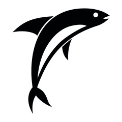 Simple fish icon design. Vector illustration.