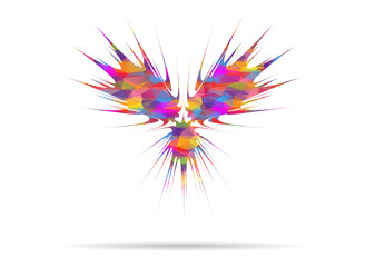 Obraz premium icon abstract wings low poly