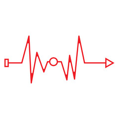 pulse logo symbol templat vector design and icon