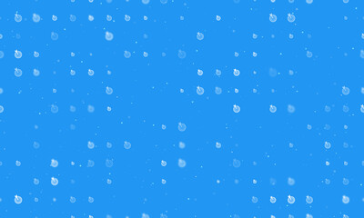 Seamless background pattern of evenly spaced white goal symbols of different sizes and opacity. Vector illustration on blue background with stars