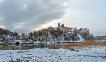Fototapeta premium Benedictine Abbey in Tyniec near Krakow in Poland in winter time