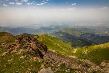 Naklejka premium landscape with clouds