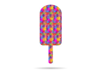 icon ice cream low poly