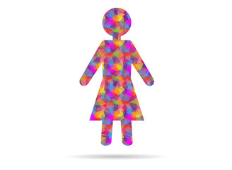 icon icon female low poly
