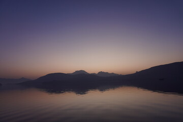 sunrise over the lake