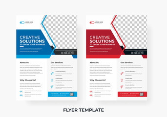Professional corporate business flyer template design