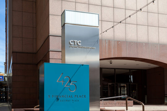Chicago, Illinois, USA - March 28, 2022: The entrance to Chicago Trading Company (CTC) headquarters in Chicago, Illinois, USA. 
CTC is a proprietary market-making firm. 
