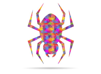 icon spider low poly