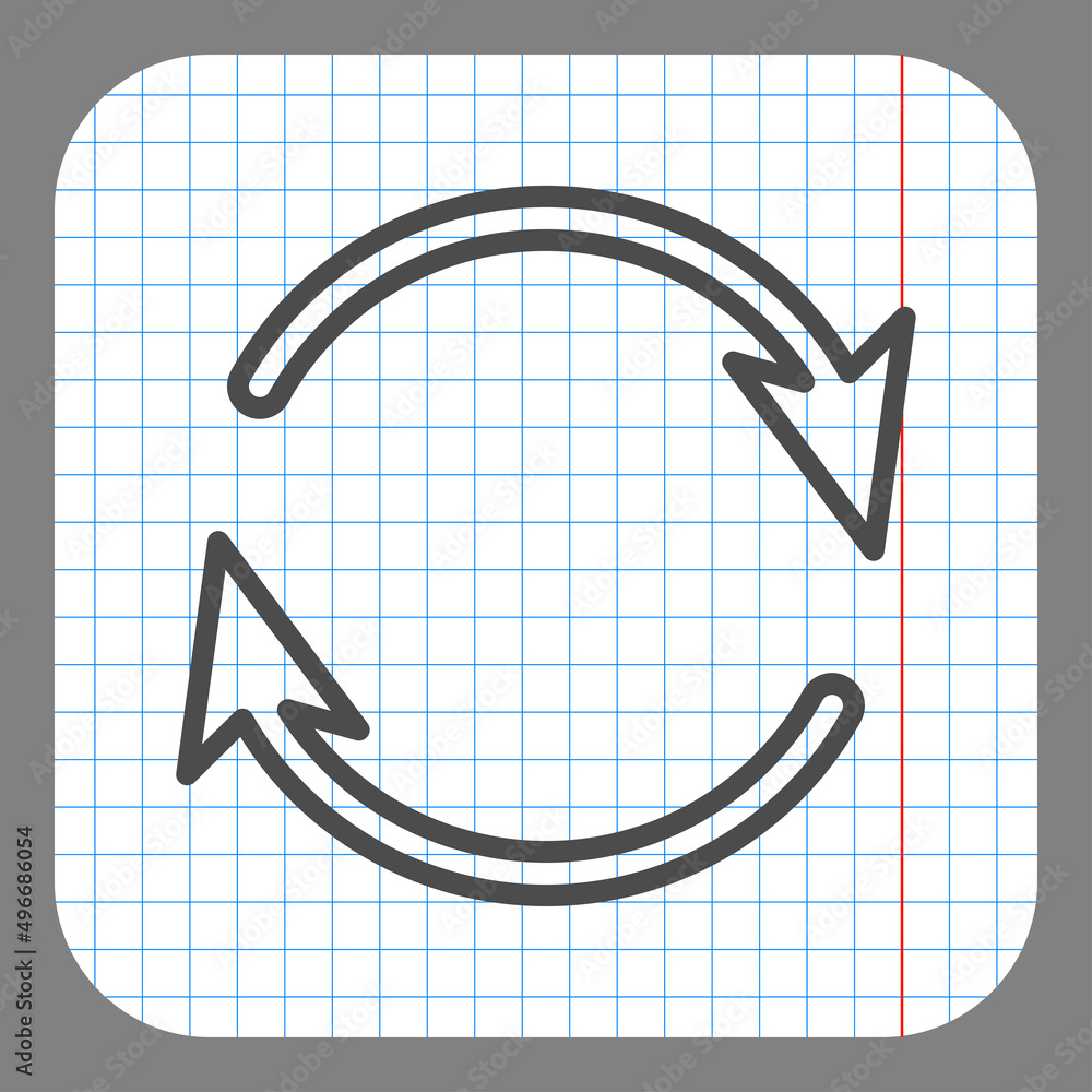 Poster loading simple vector, icon. flat desing. on graph paper. grey background.ai
