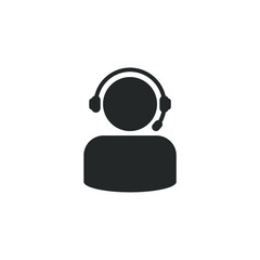 simple customer service icon on white background