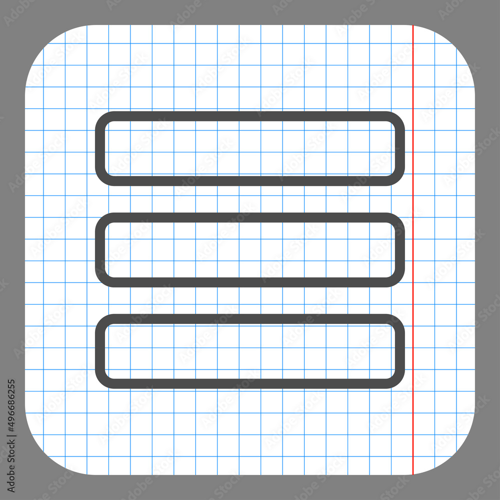 Poster menu vector simple icon. flat desing. on graph paper. grey background.ai