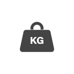 Vector icon kilogram dumbbell on white isolated background. Layers grouped for easy editing illustration. For your design.