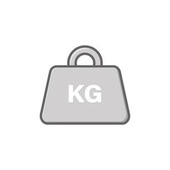Vector icon kilogram dumbbell on white isolated background. Layers grouped for easy editing illustration. For your design.