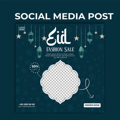 Fashion sale social media post for Eid