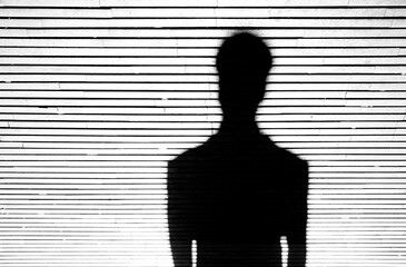 Anonymous person portrait silhouette - 496688079
