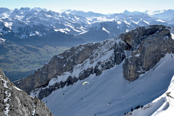 Paraglider in Swiss apls