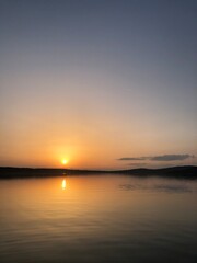 sunset over the sea