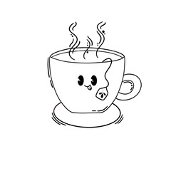 Illustration of a cute cup, hand-drawn
