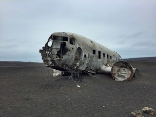 Crashed plane, Iceland