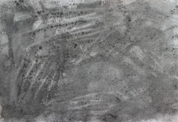 Abstract background. Black and white painting drawn with traditional materials
