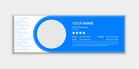 Corporate email signature or personal  email footer template design