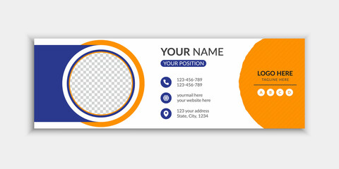 Modern creative email signature or email footer template